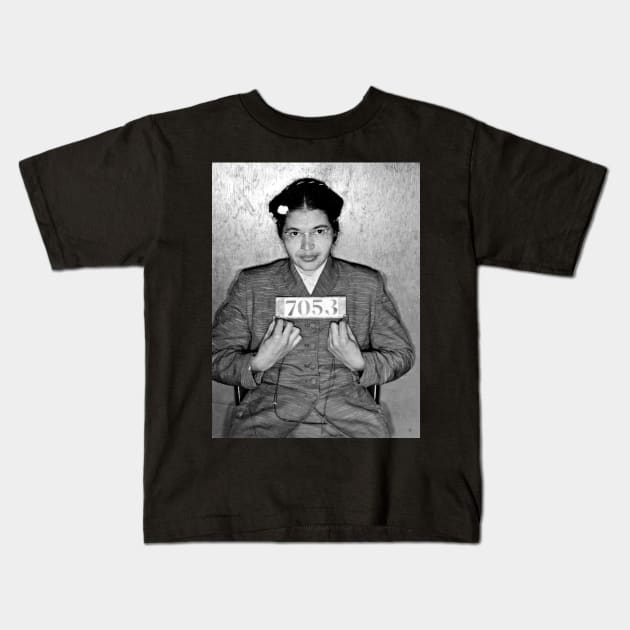 Rosa Parks Mugshot Kids T-Shirt by Dump.C